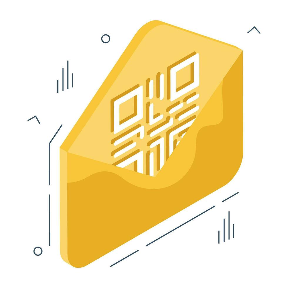 Unique design icon of email qr code vector