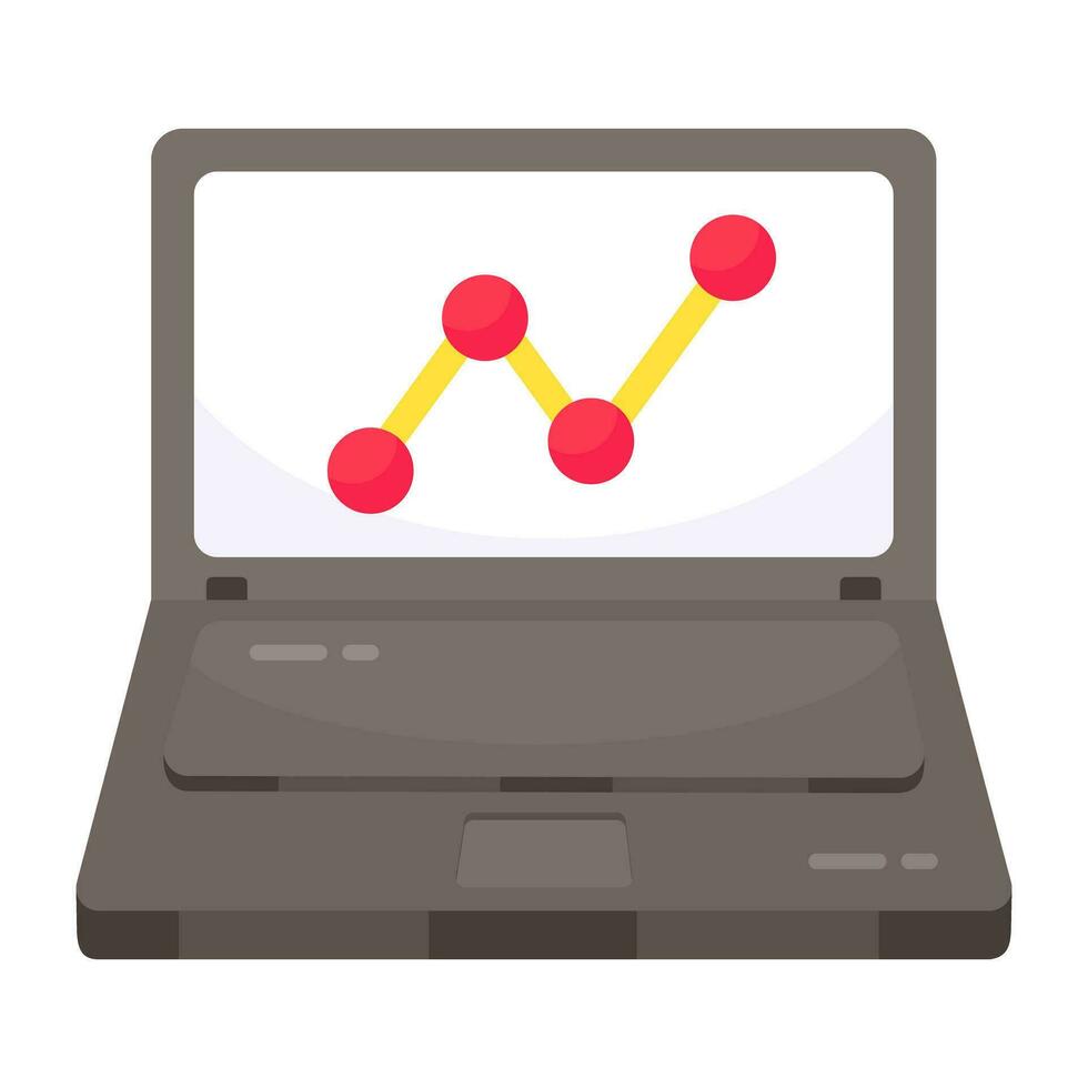 Editable design icon of online data analytics vector