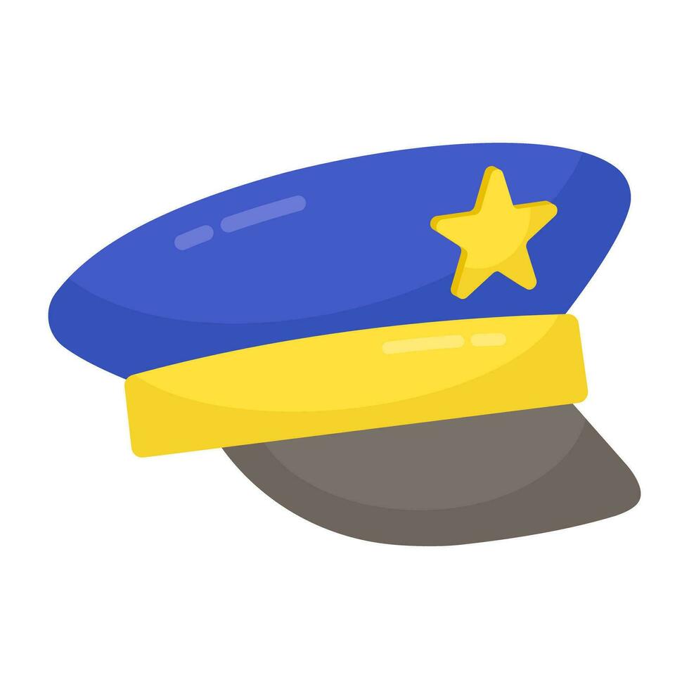 Trendy vector design of police cap