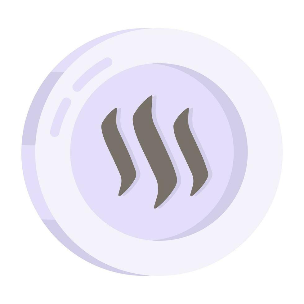 An icon design of steem coin vector