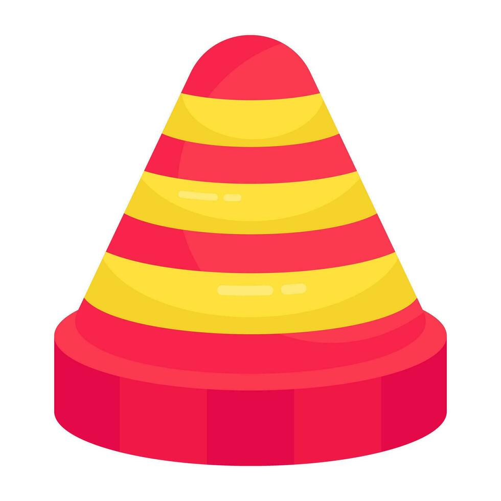 Trendy vector design of construction cone