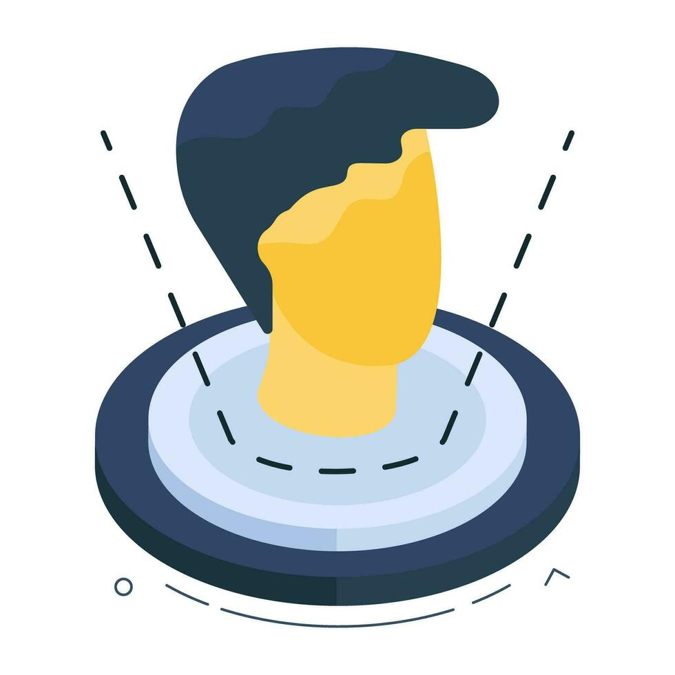 Trendy vector design of hologram, isometric editable icon
