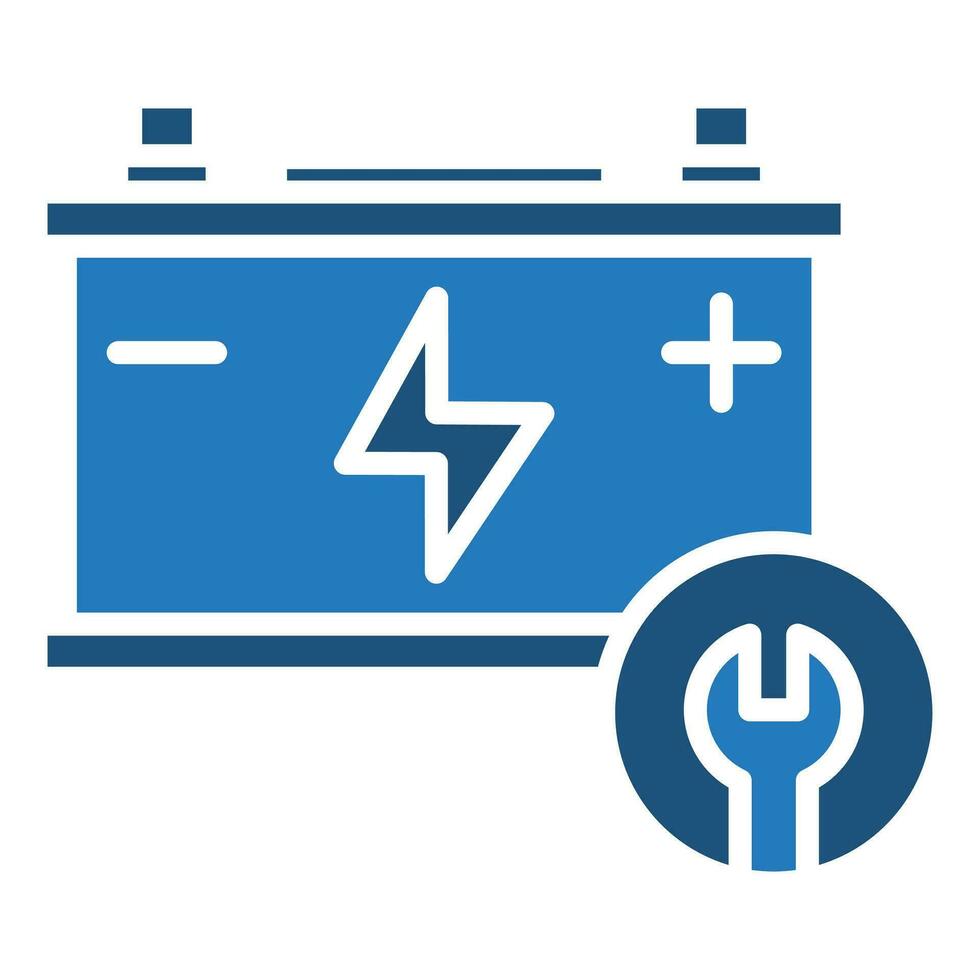 Battery Service icon line vector illustration