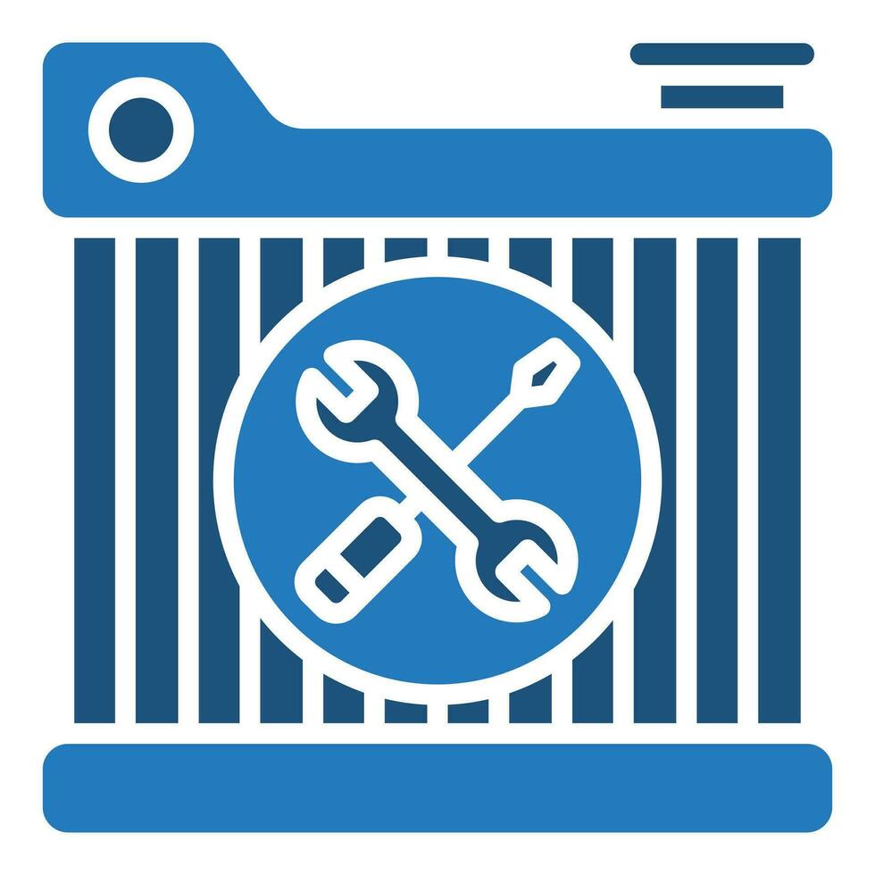 Radiator Maintenance icon line vector illustration