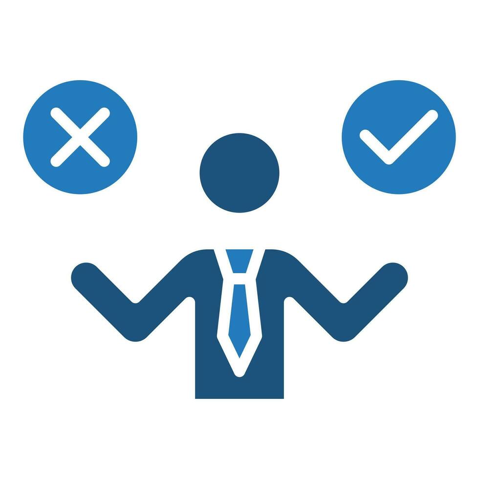 Decision Making icon line vector illustration