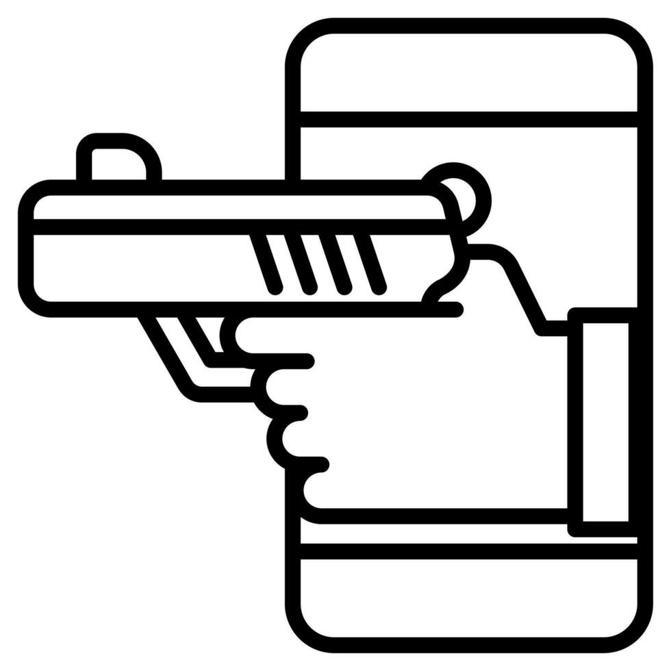 Internet Robbery icon line vector illustration