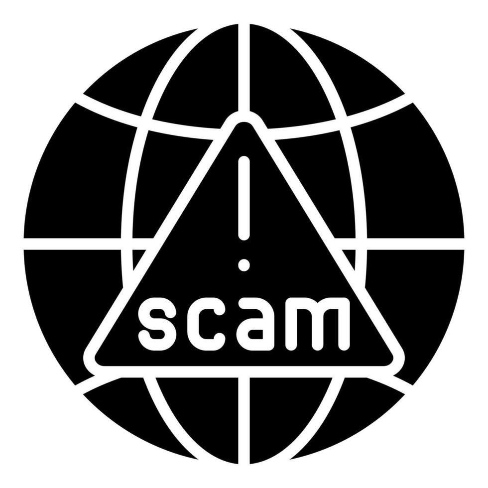 Internet Scam icon line vector illustration