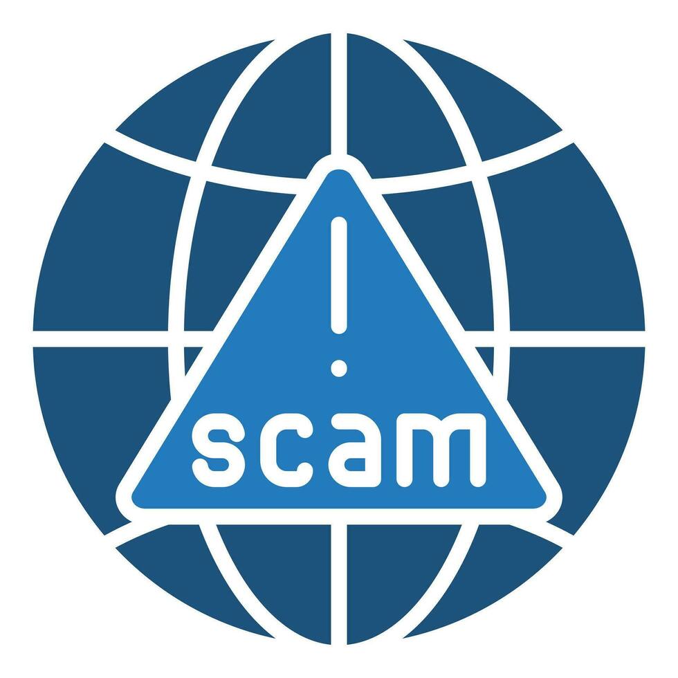 Internet Scam icon line vector illustration