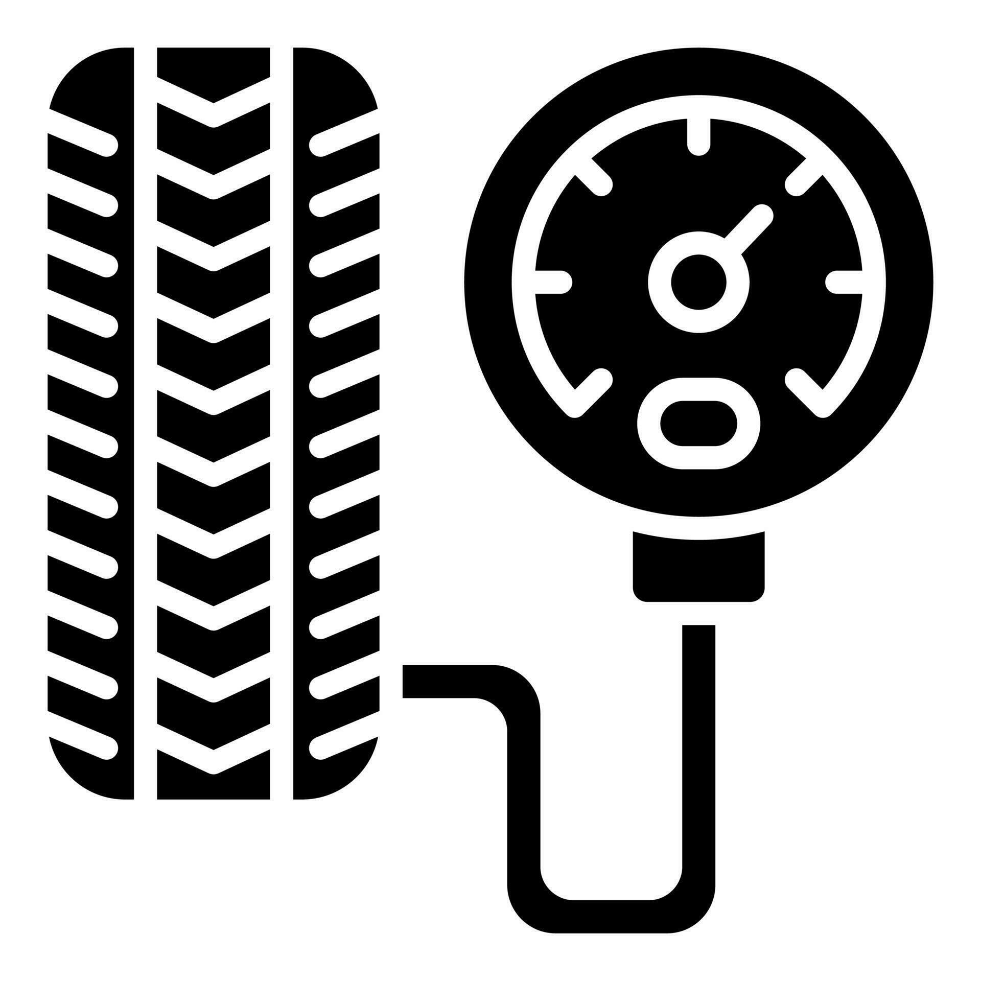 Tire Pressure Check icon line vector illustration 36322914 Vector Art