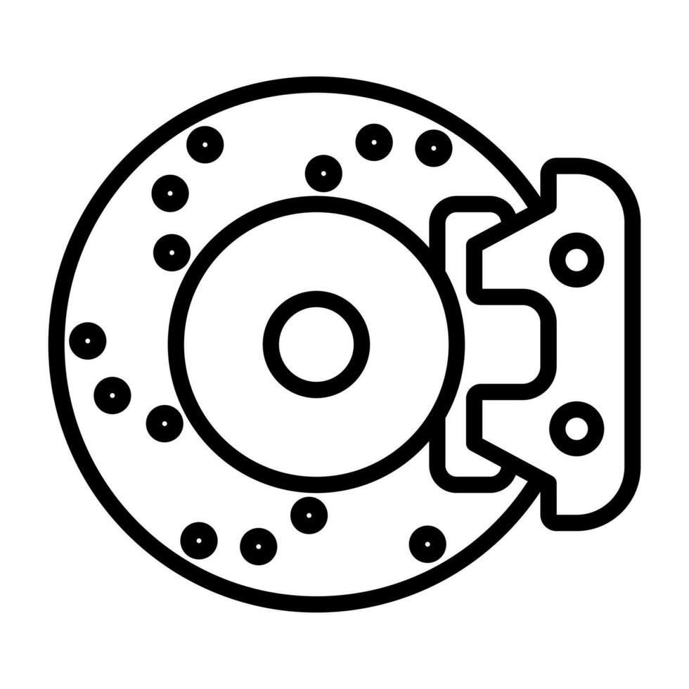 Brake Service icon line vector illustration