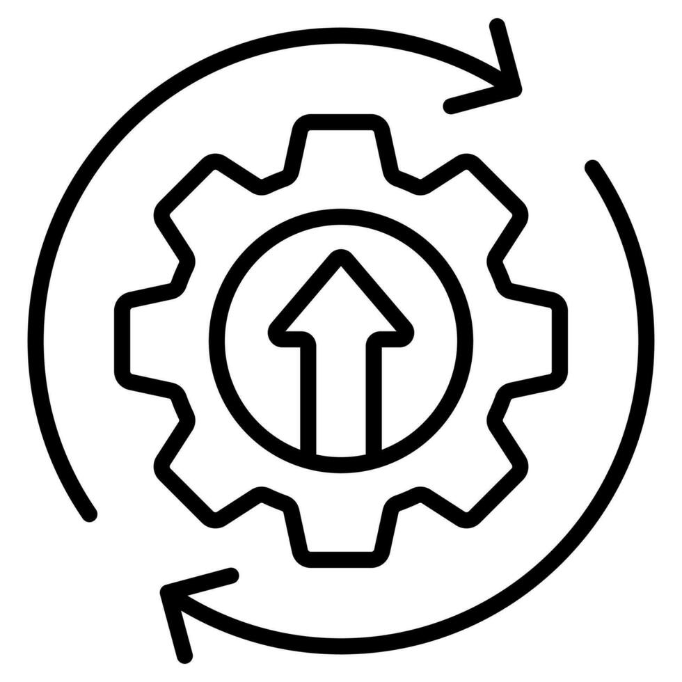 Continuous Improvement icon line vector illustration
