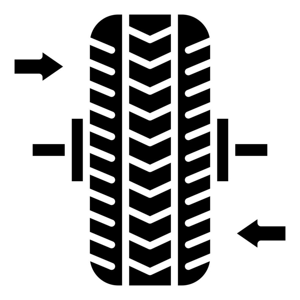 neumático equilibrio icono línea vector ilustración