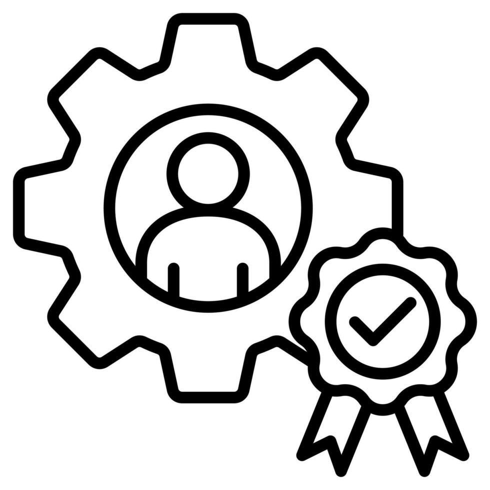 Competence Standards icon line vector illustration