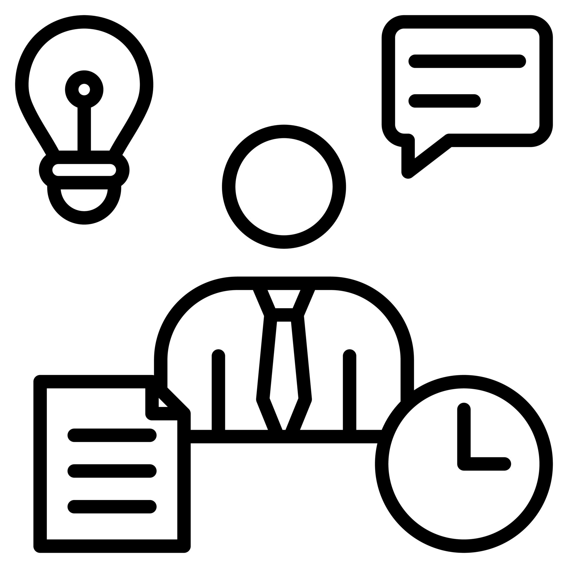 Organizational Skills icon line vector illustration 36323015 Vector Art ...