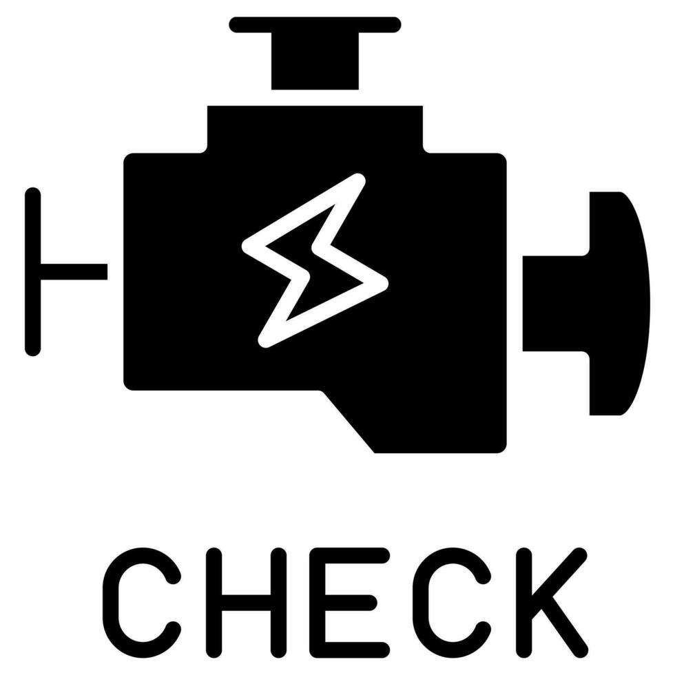 Engine Check icon line vector illustration