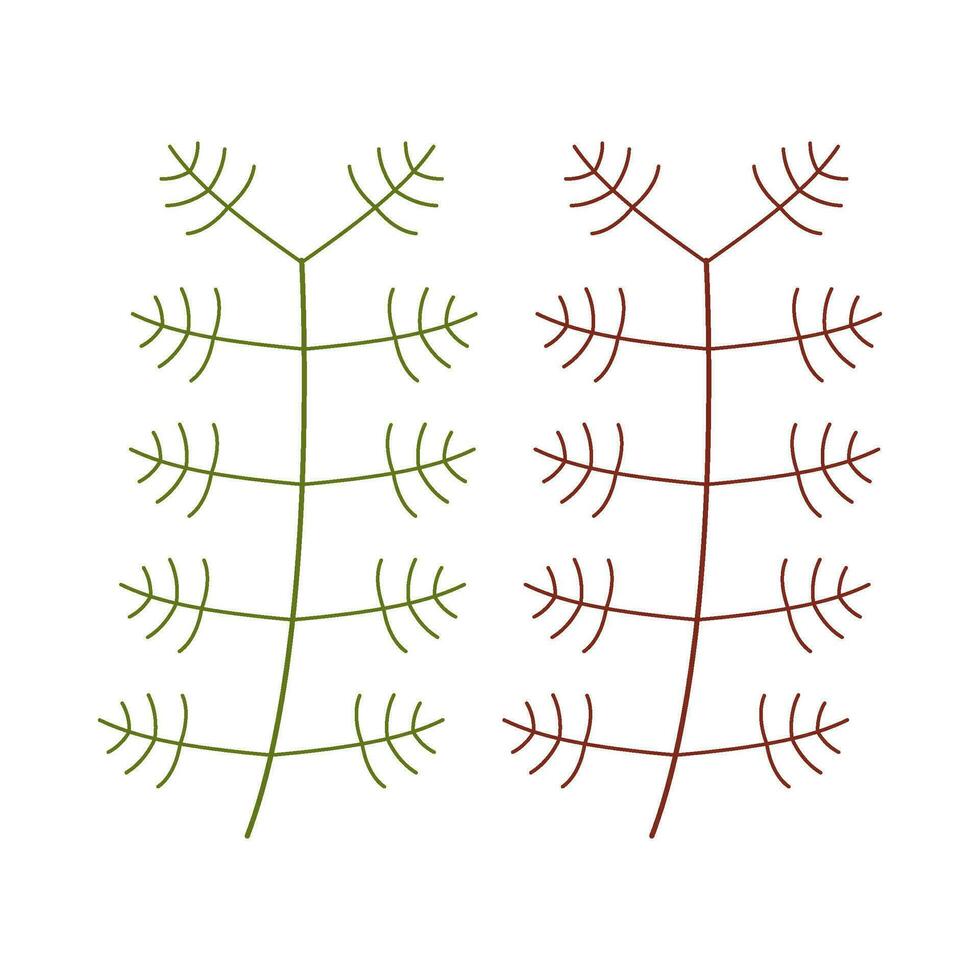 Branch flat illustration on isolated background vector