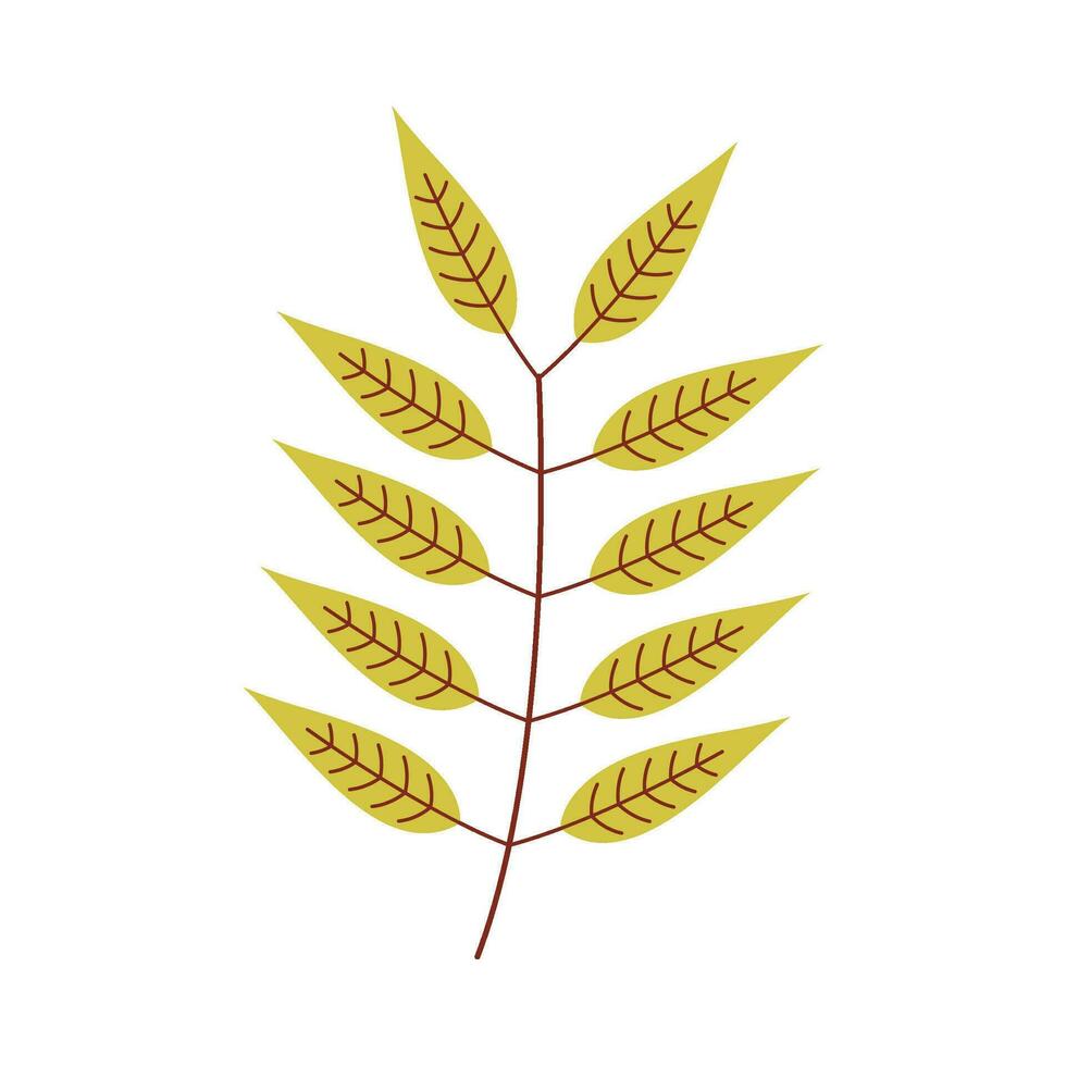 Leaf flat illustration on isolated background vector