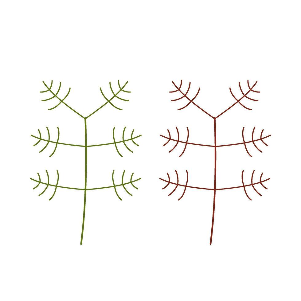 Branch flat illustration on isolated background vector