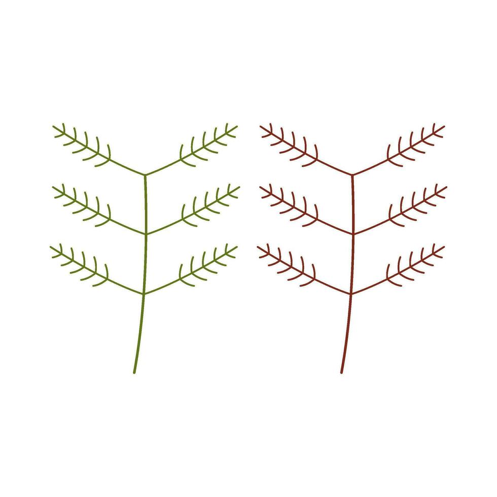 Branch flat illustration on isolated background vector