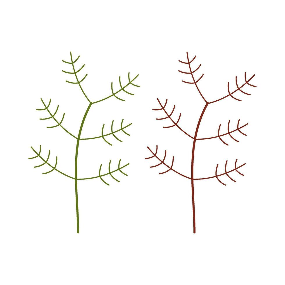 Branch flat illustration on isolated background vector
