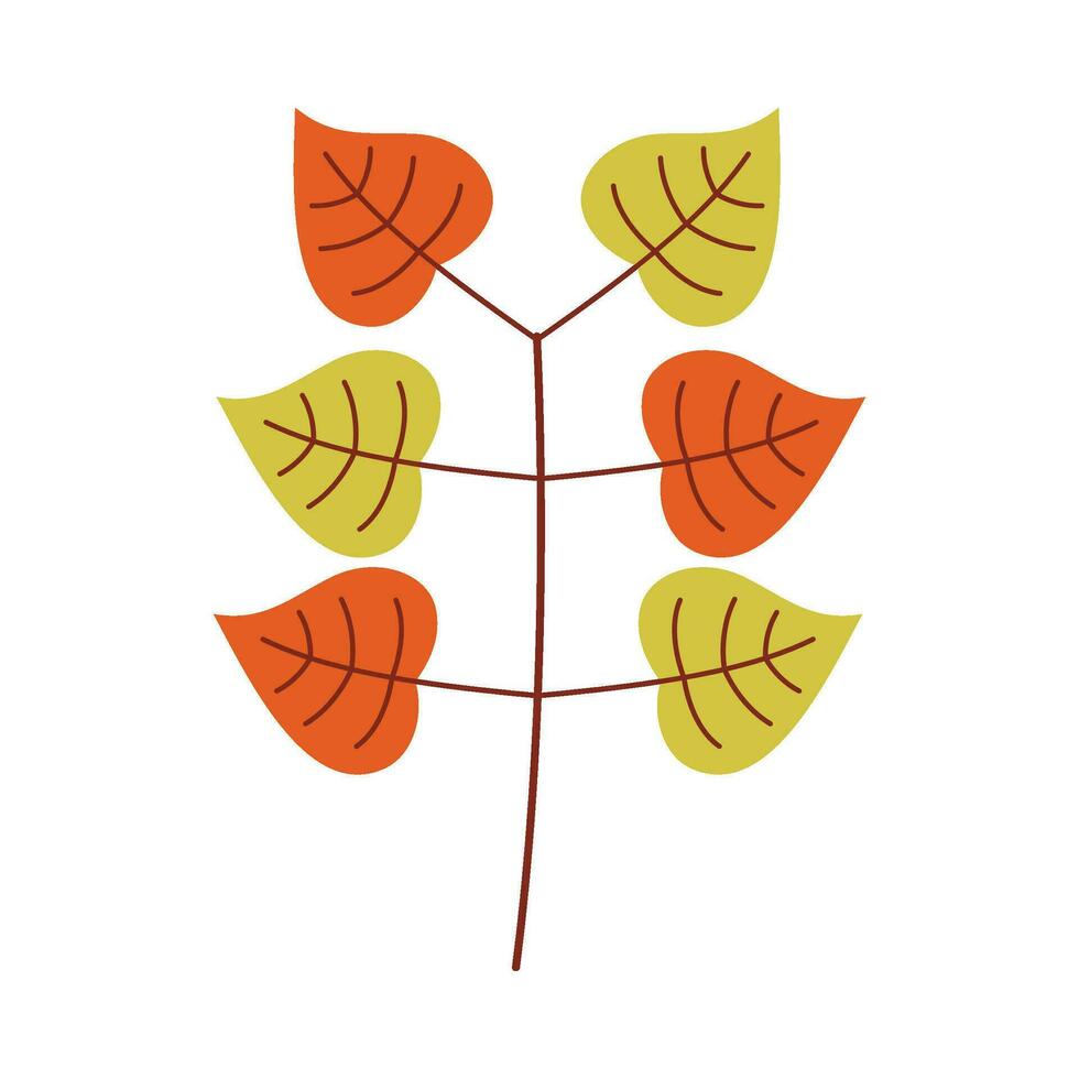 Leaf flat illustration on isolated background vector