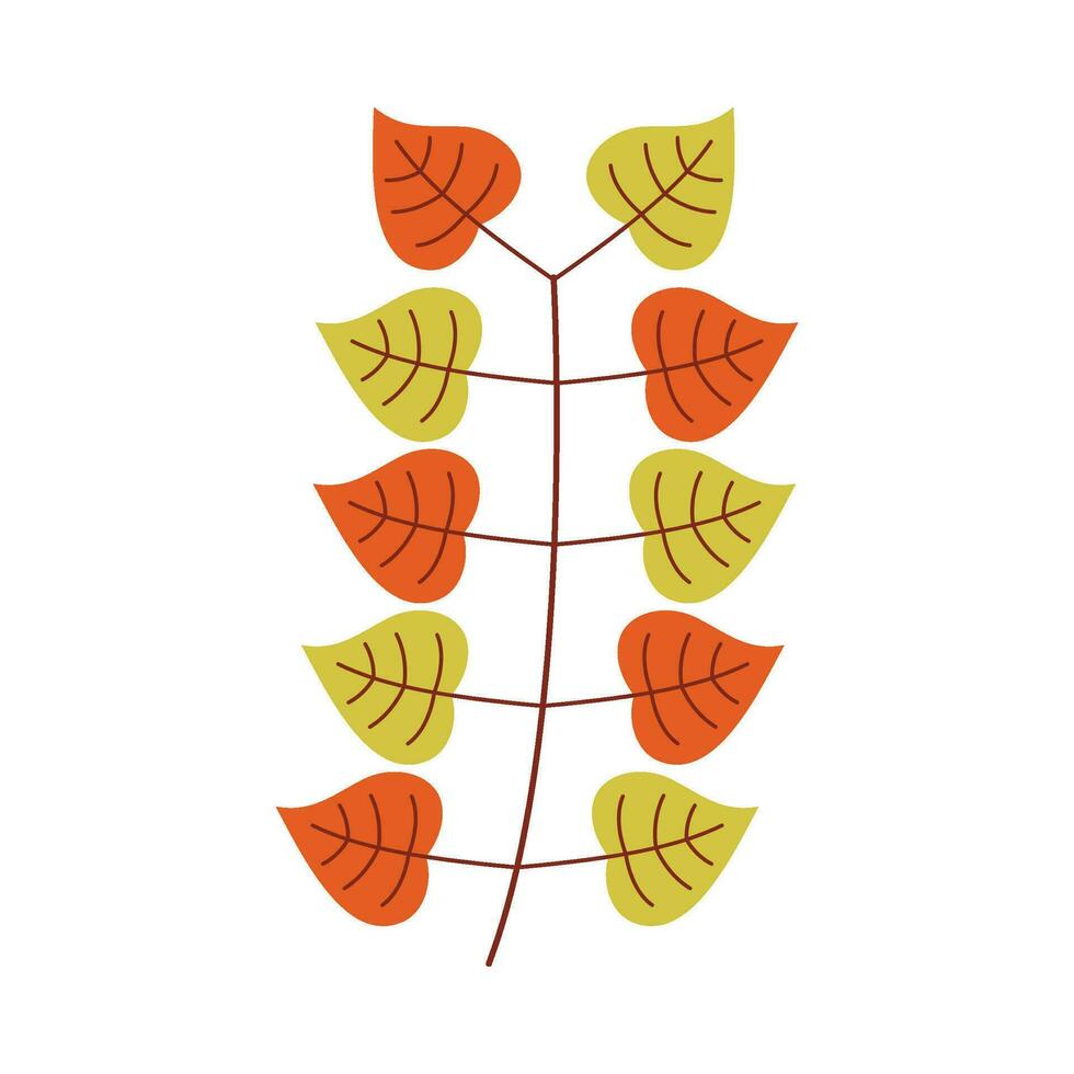 Leaf flat illustration on isolated background vector