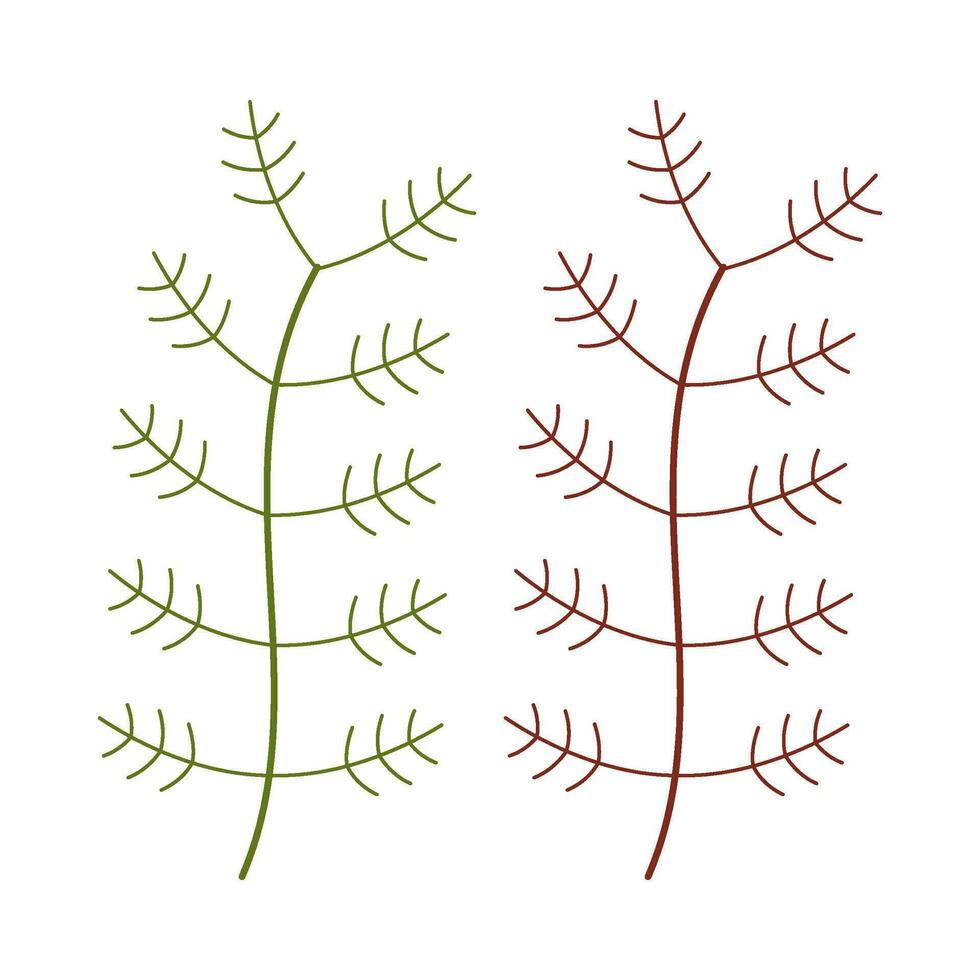 Branch flat illustration on isolated background vector