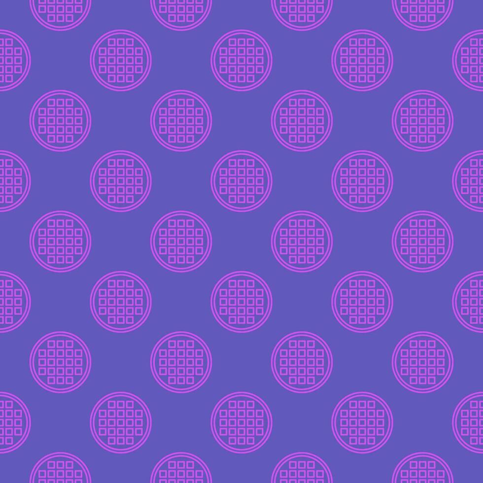 Grow Light Bulb Diodes vector Phytolamp round outline seamless pattern