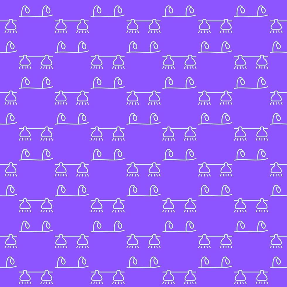 Grow Lights vector thin line seamless pattern