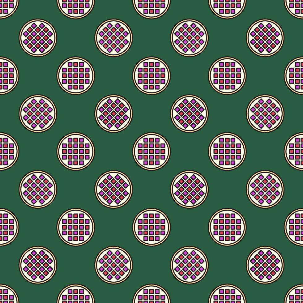 Bulb Diodes on Grow Light vector Phytolamp round colored seamless pattern