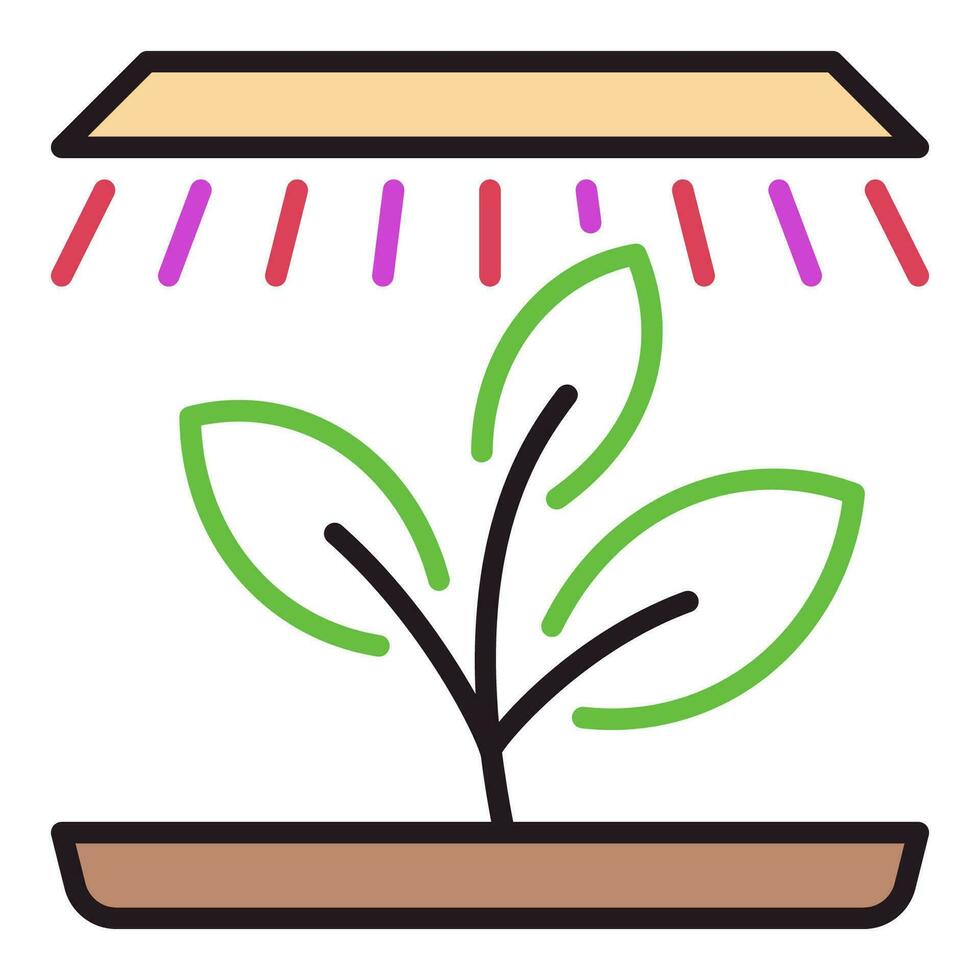 Phytolamp with Seedling vector Grow Light colored icon or symbol