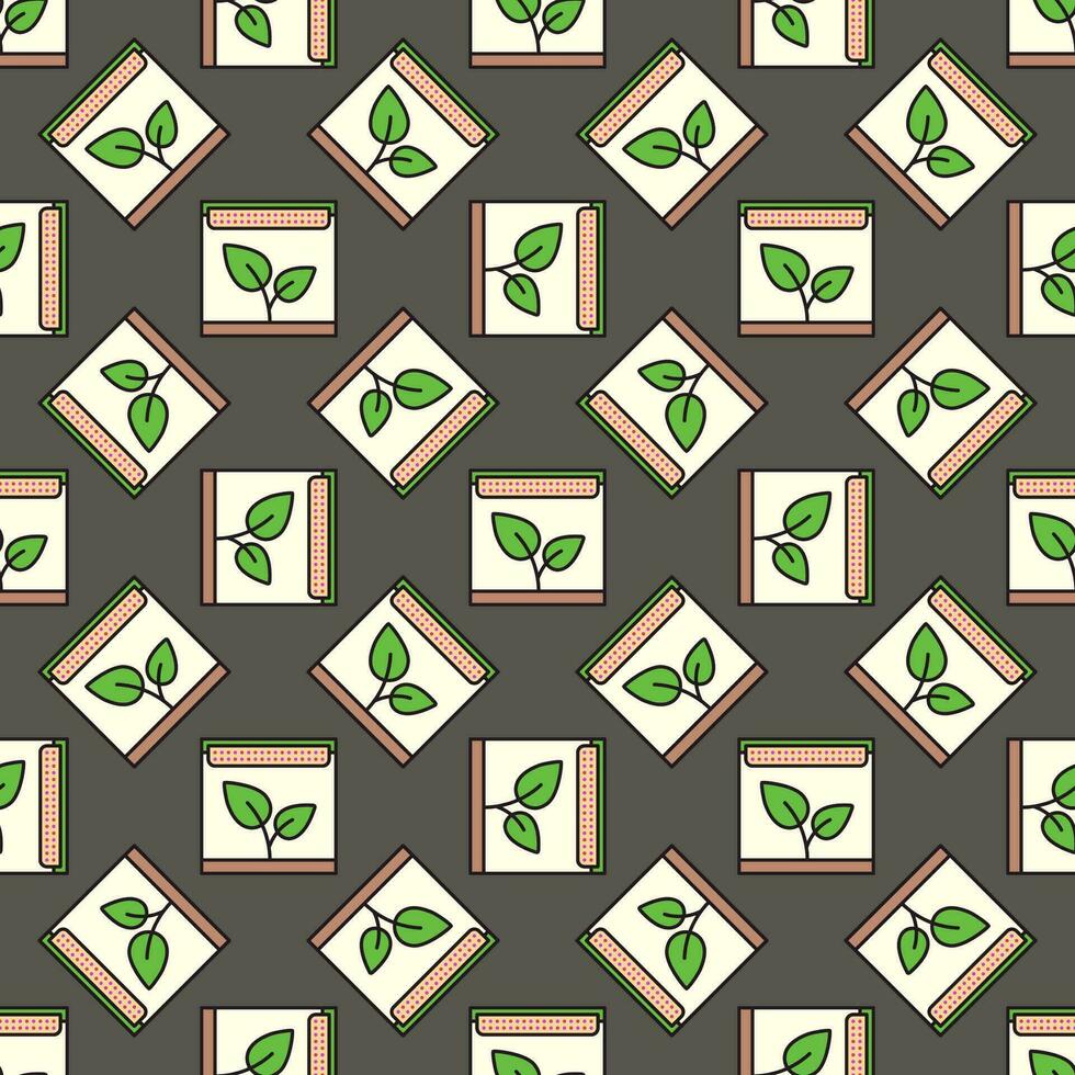 Grow Light vector Phyto Lamp colored seamless pattern