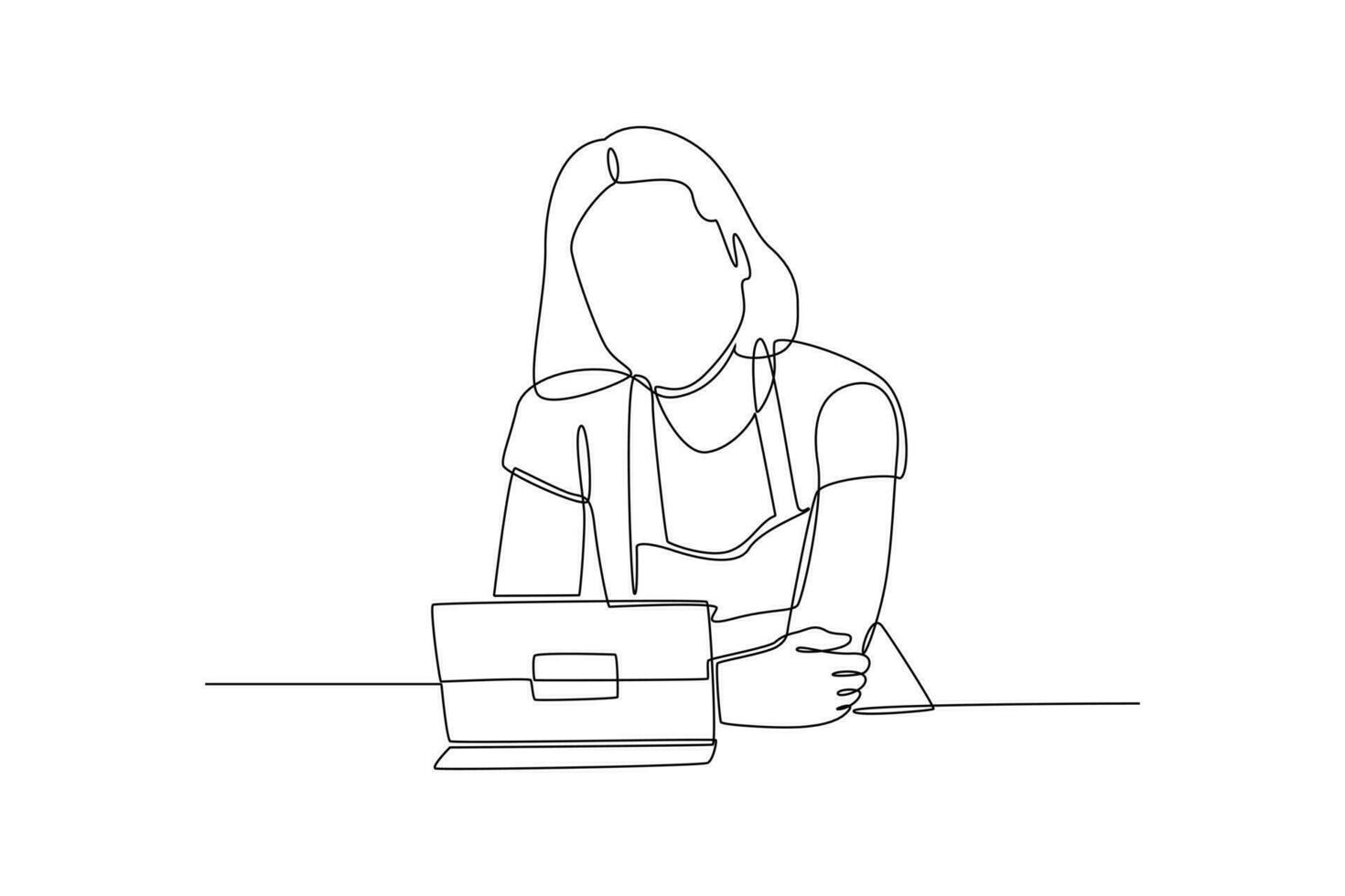 Continuous one line drawing Customers paying at checkout and cashier counters concept. Doodle vector illustration.