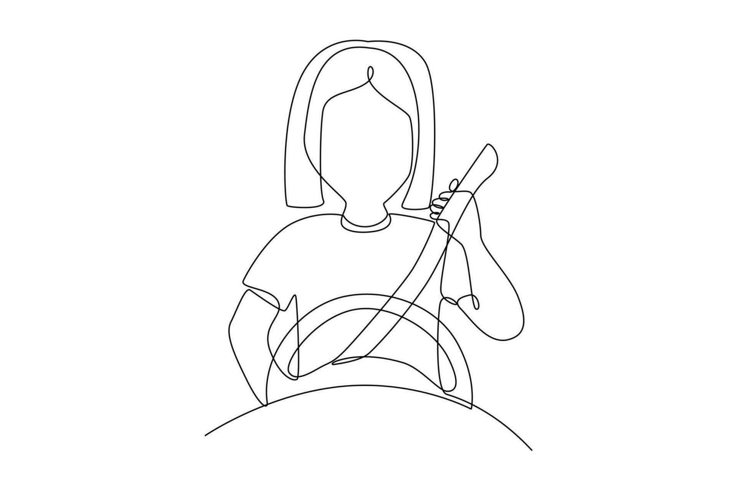 One continuous line drawing of Safety and transport concept. Doodle vector illustration in simple linear style.