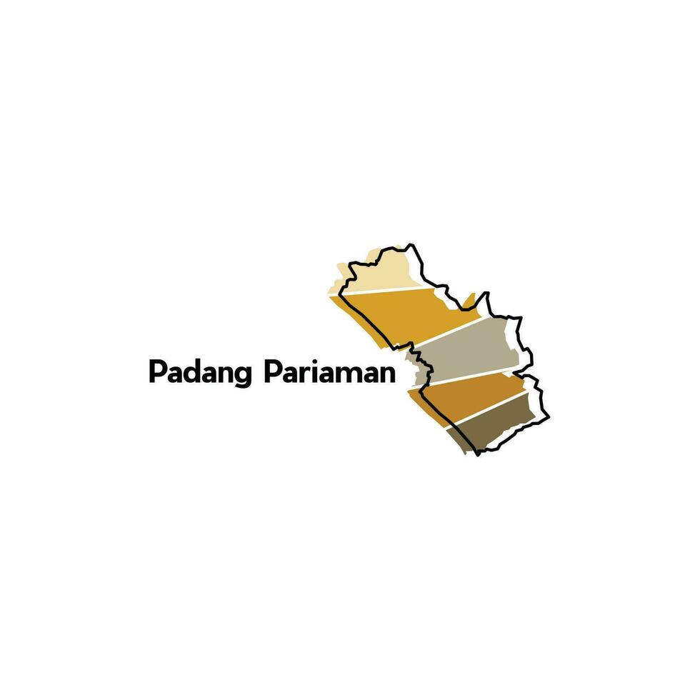 padang pariaman mapa. vector mapa de Indonesia país vistoso diseño, adecuado para tu empresa