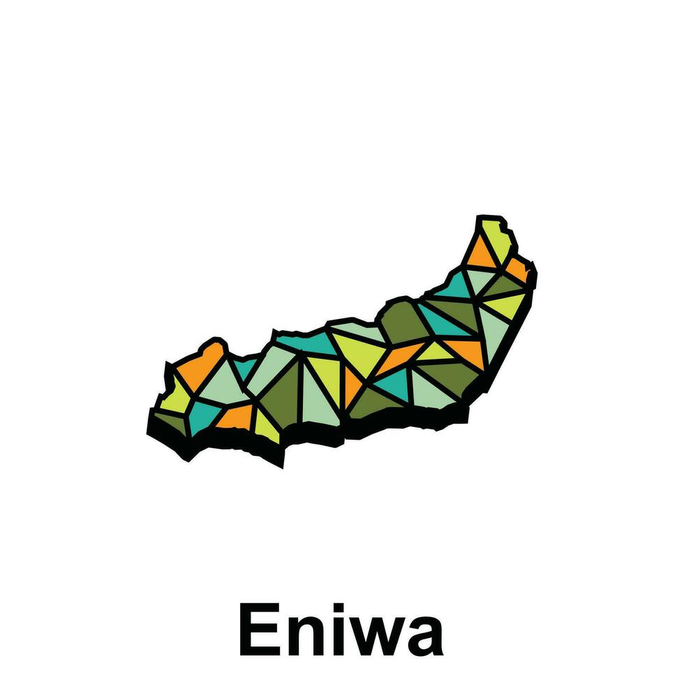 Map City of Enwa design illustration, vector symbol, sign, outline, World Map International vector template on white background