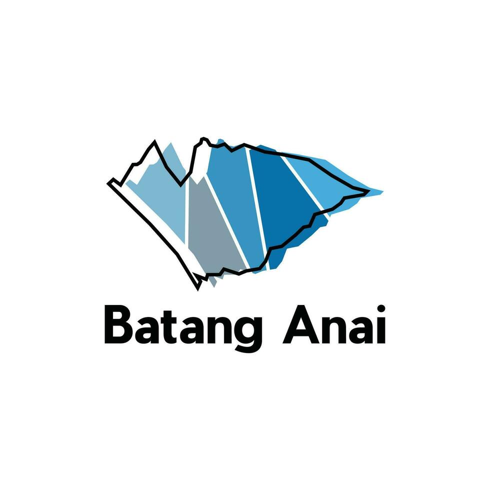 Batang Anai map. vector map of Indonesia Country colorful design, suitable for your company
