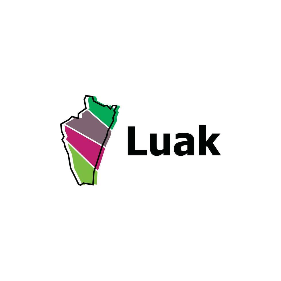 Luak map. vector map of Indonesia Country colorful design, suitable for your company