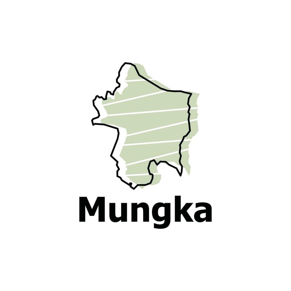 Mungka map. vector map of Indonesia Country colorful design, suitable for your company