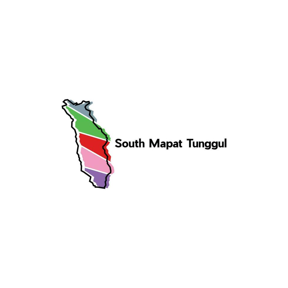 sur mapate tungul mapa. vector mapa de Indonesia país vistoso diseño, adecuado para tu empresa