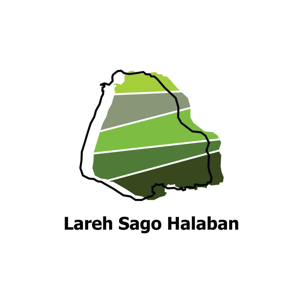 Lareh Sago Halaban map. vector map of Indonesia Country colorful design, suitable for your company