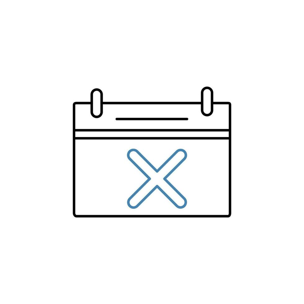 unavailable concept line icon. Simple element illustration. unavailable concept outline symbol design. vector