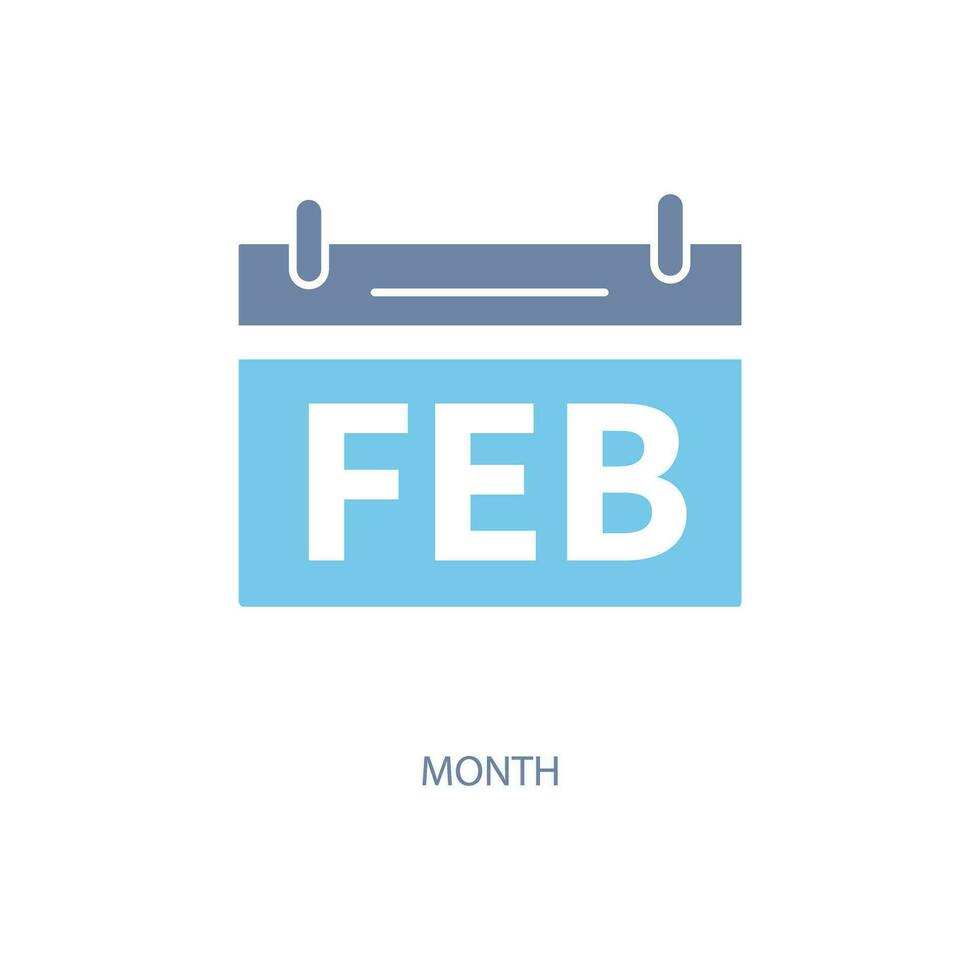 month concept line icon. Simple element illustration. month concept outline symbol design. vector