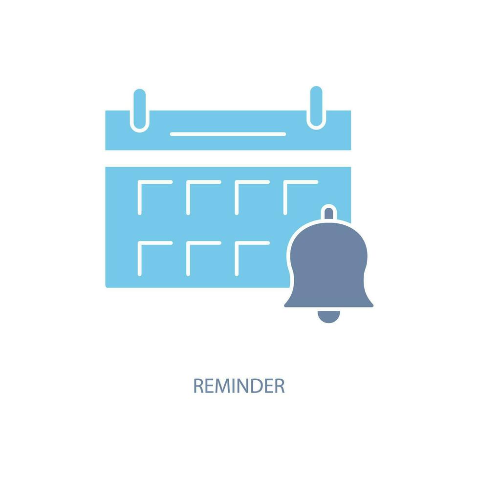 reminder concept line icon. Simple element illustration. reminder concept outline symbol design. vector