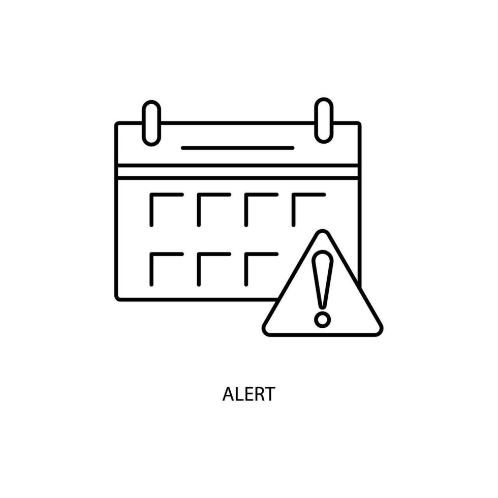 alert concept line icon. Simple element illustration. alert concept outline symbol design. vector