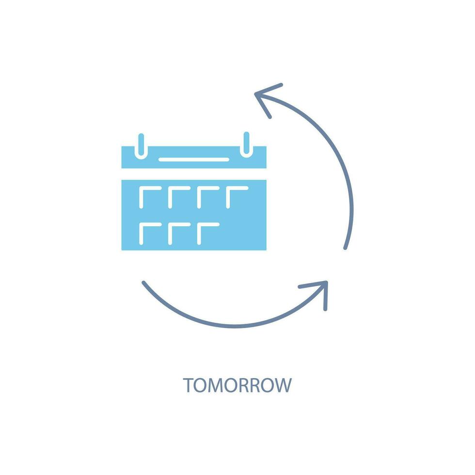 tomorrow concept line icon. Simple element illustration. tomorrow concept outline symbol design. vector