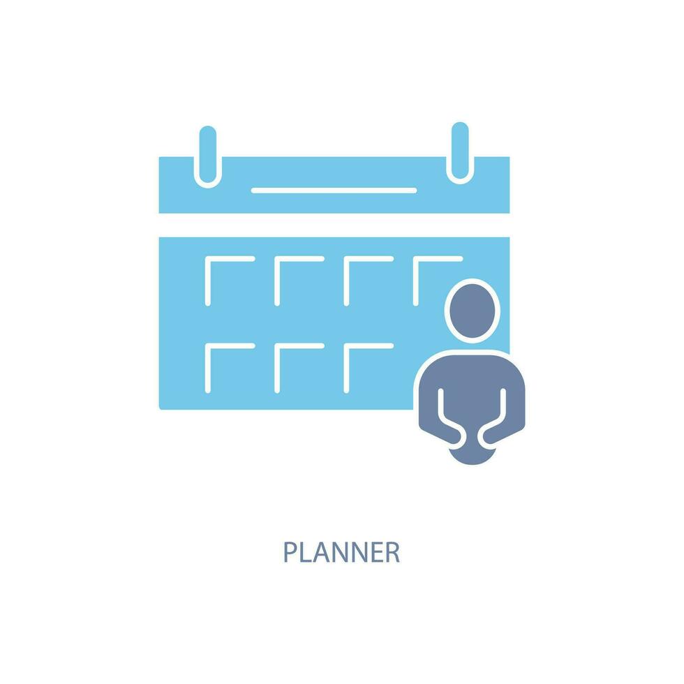 planner concept line icon. Simple element illustration. planner concept outline symbol design. vector