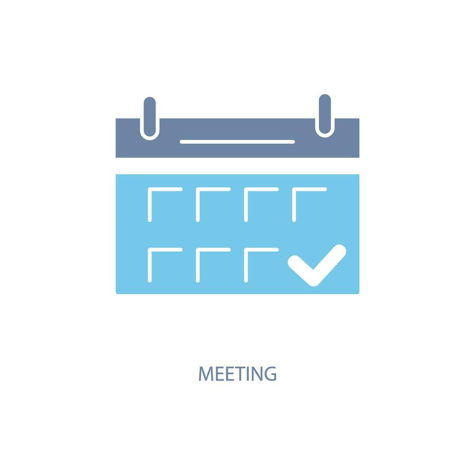 meeting date concept line icon. Simple element illustration. meeting date concept outline symbol design. vector