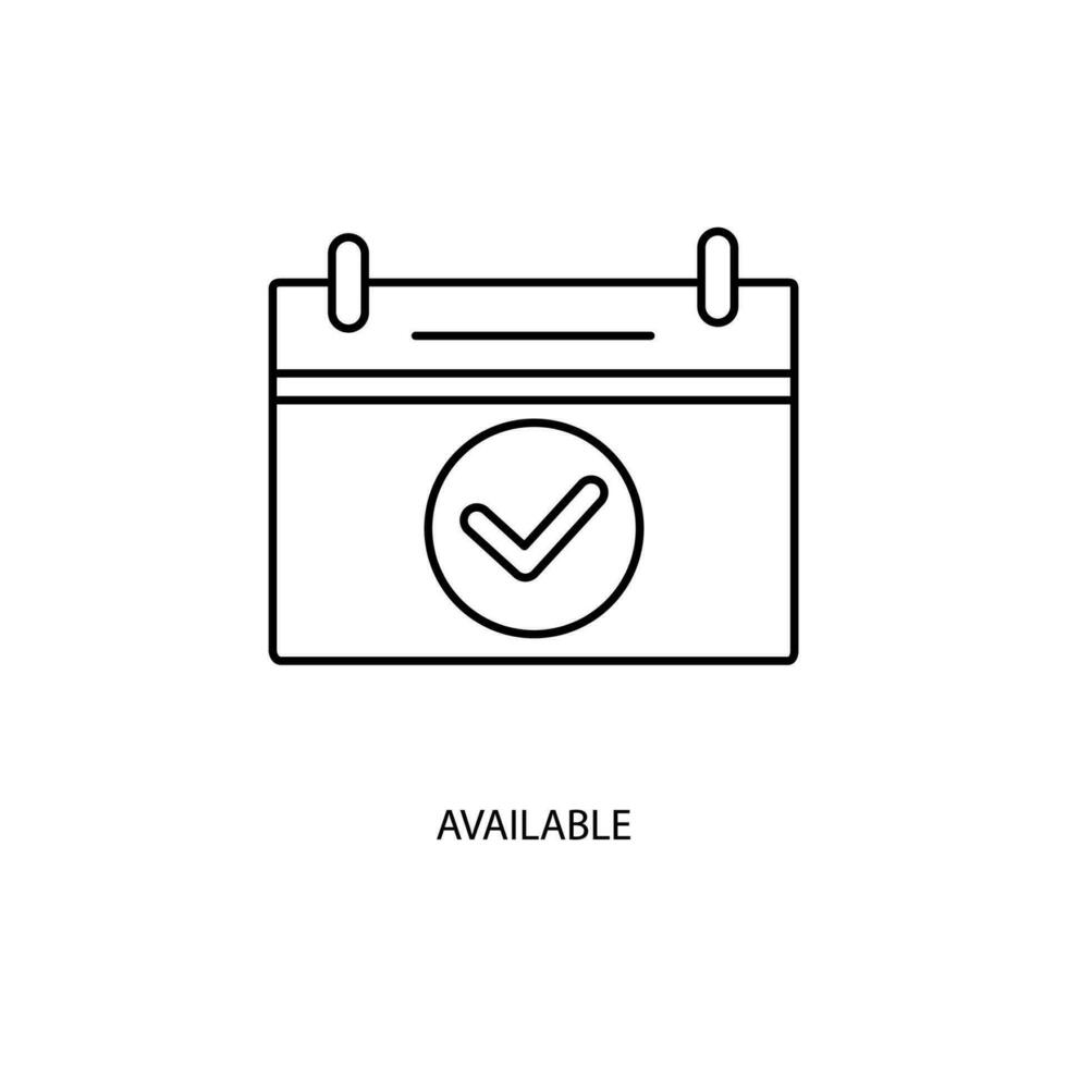 available concept line icon. Simple element illustration. available concept outline symbol design. vector