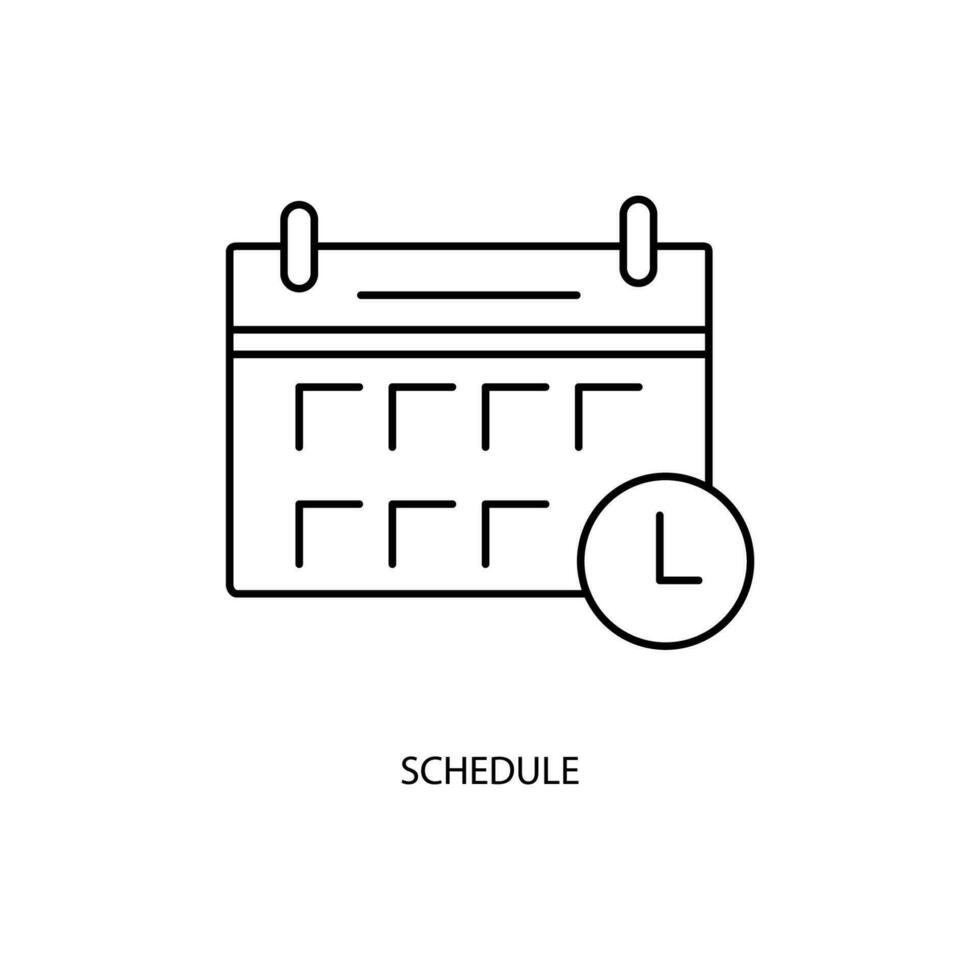 schedule concept line icon. Simple element illustration. schedule concept outline symbol design. vector